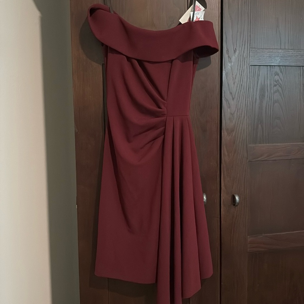Aqua off shoulder dress